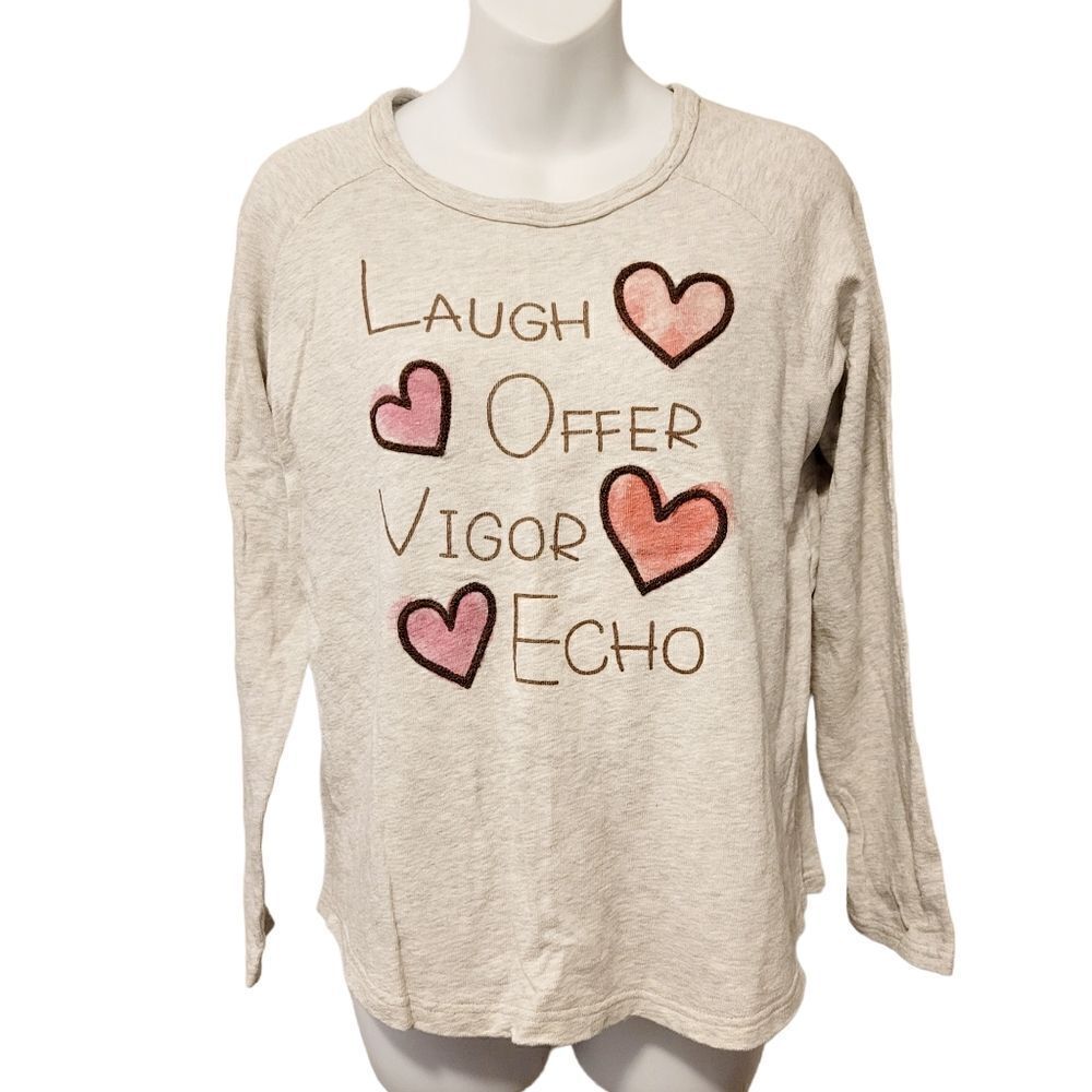 2/$20 Vintage Y2K Grey Funny Graphic Crewneck Sweatshirt Sweater Top Size: M